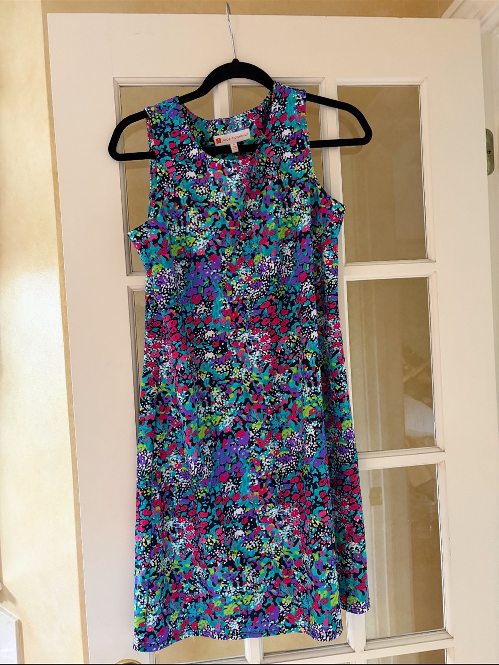 Jude Connally Multicolor Floral Shift Dress - Teal, Pink, Purple
